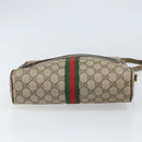 GUCCI GG Supreme Web Sherry Line Bag PVC Beige Gold 24 02 005 Auth ka1843-5