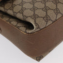 GUCCI GG Supreme Web Sherry Line Bag PVC Beige Gold 904 02 084 Auth ka1844-10