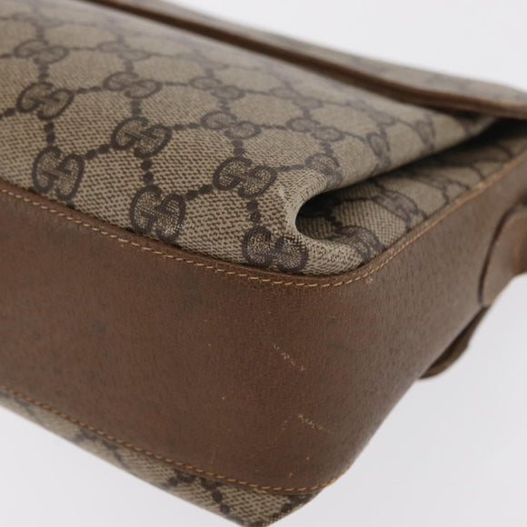 GUCCI GG Supreme Web Sherry Line Bag PVC Beige Gold 904 02 084 Auth ka1844