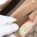 GUCCI GG Supreme Web Sherry Line Bag PVC Beige Gold 904 02 084 Auth ka1844-23
