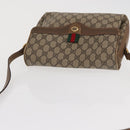 GUCCI GG Supreme Web Sherry Line Bag PVC Beige Gold 904 02 084 Auth ka1844-6