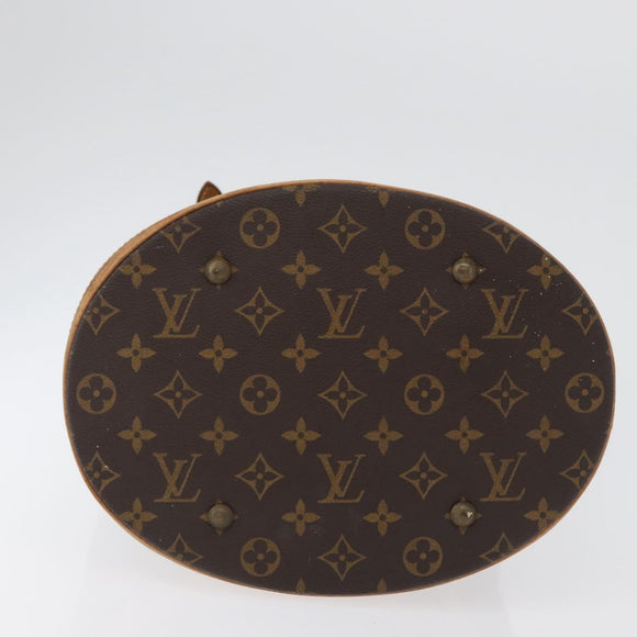 LOUIS VUITTON Monogram Bucket GM Shoulder Bag M42236 LV Auth ka1845