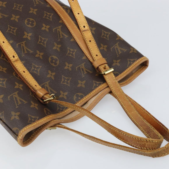 LOUIS VUITTON Monogram Bucket GM Shoulder Bag M42236 LV Auth ka1846