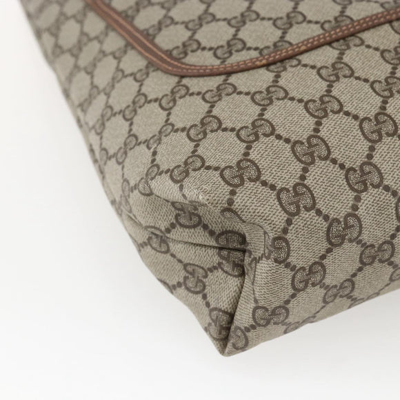 GUCCI GG Supreme Web Sherry Line Tote Bag PVC Beige Red 89 02 003 Auth ka1847A