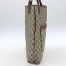 GUCCI GG Supreme Web Sherry Line Tote Bag PVC Beige Red 89 02 003 Auth ka1847A-3