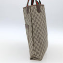 GUCCI GG Supreme Web Sherry Line Tote Bag PVC Beige Red 89 02 003 Auth ka1847A-4