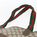 GUCCI GG Supreme Web Sherry Line Tote Bag PVC Beige Red 89 02 003 Auth ka1847A-8