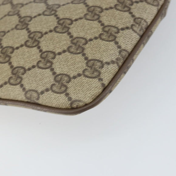 GUCCI GG Supreme Web Sherry Line Bag PVC Beige Gold 904 02 047 Auth ka1848