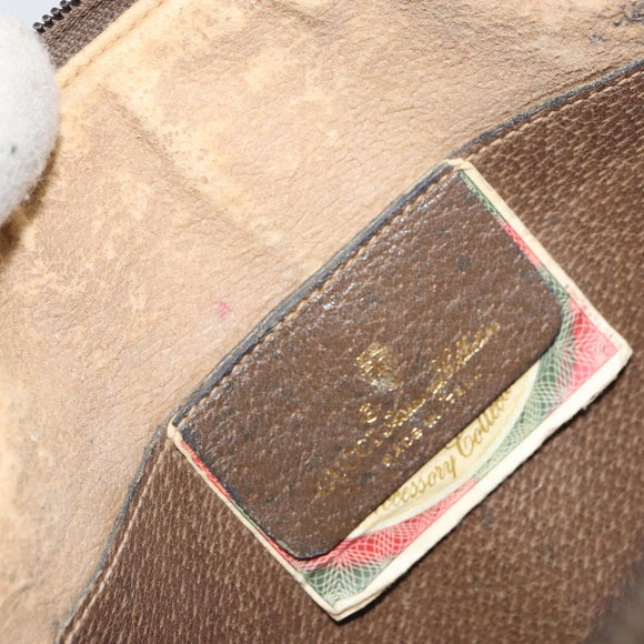 GUCCI GG Supreme Web Sherry Line Bag PVC Beige Gold 904 02 047 Auth ka1848