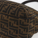 FENDI Zucca Canvas Tote Bag Black Brown Auth ka1849-11