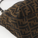 FENDI Zucca Canvas Tote Bag Black Brown Auth ka1849-14