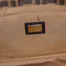 FENDI Zucca Canvas Tote Bag Black Brown Auth ka1849-16