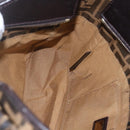 FENDI Zucca Canvas Tote Bag Black Brown Auth ka1849-19