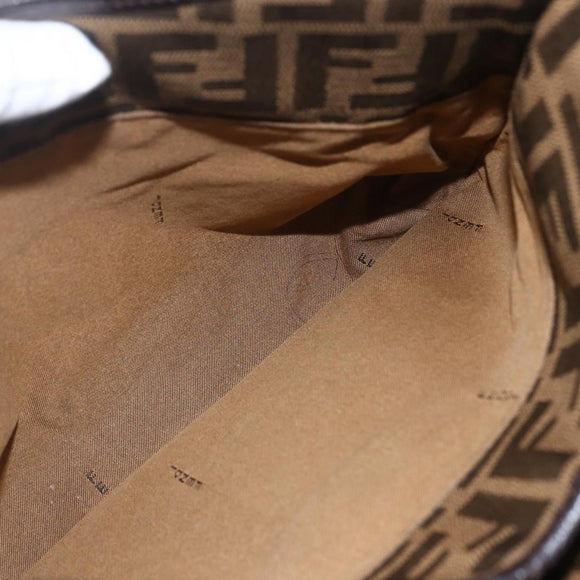 FENDI Zucca Canvas Tote Bag Black Brown Auth ka1849