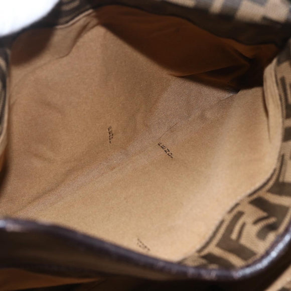 FENDI Zucca Canvas Tote Bag Black Brown Auth ka1849