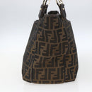 FENDI Zucca Canvas Tote Bag Black Brown Auth ka1849-5