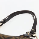 FENDI Zucca Canvas Tote Bag Black Brown Auth ka1849-9