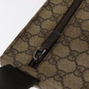 GUCCI GG Supreme Waist bag PVC Beige Silver 28566 Auth ka185-14
