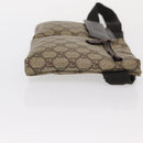 GUCCI GG Supreme Waist bag PVC Beige Silver 28566 Auth ka185-4