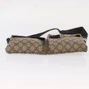 GUCCI GG Supreme Waist bag PVC Beige Silver 28566 Auth ka185-9