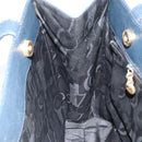 Salvatore Ferragamo Vala Tote Bag Leather Blue Gold Auth ka1850-18