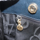 Salvatore Ferragamo Vala Tote Bag Leather Blue Gold Auth ka1850-19