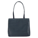 Salvatore Ferragamo Vala Tote Bag Leather Blue Gold Auth ka1850-3