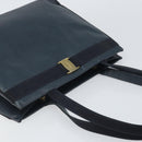 Salvatore Ferragamo Vala Tote Bag Leather Blue Gold Auth ka1850-6