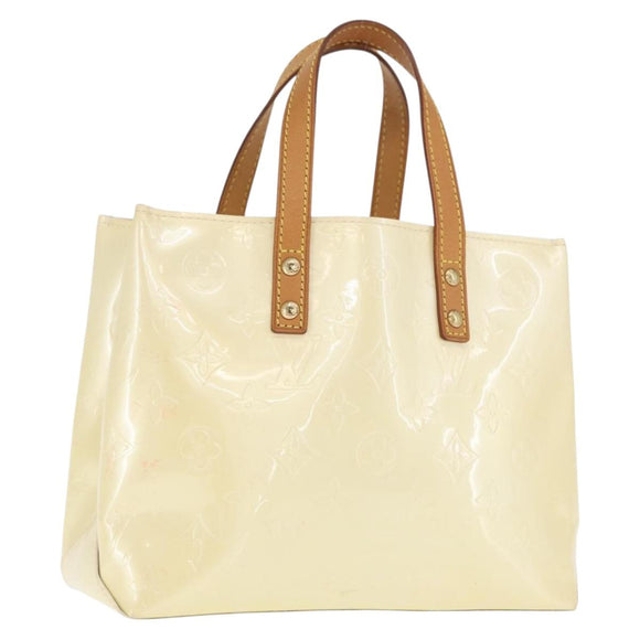 LOUIS VUITTON Monogram Vernis Reade PM Hand Bag Perle M91336 LV Auth ka1854