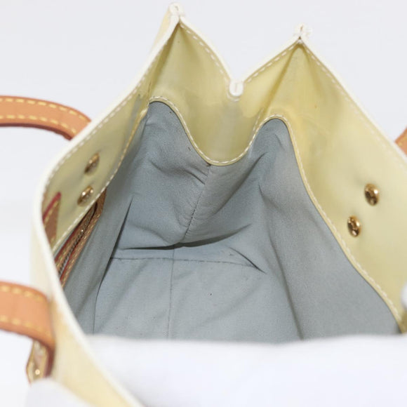 LOUIS VUITTON Monogram Vernis Reade PM Hand Bag Perle M91336 LV Auth ka1854