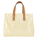 LOUIS VUITTON Monogram Vernis Reade PM Hand Bag Perle M91336 LV Auth ka1854-13