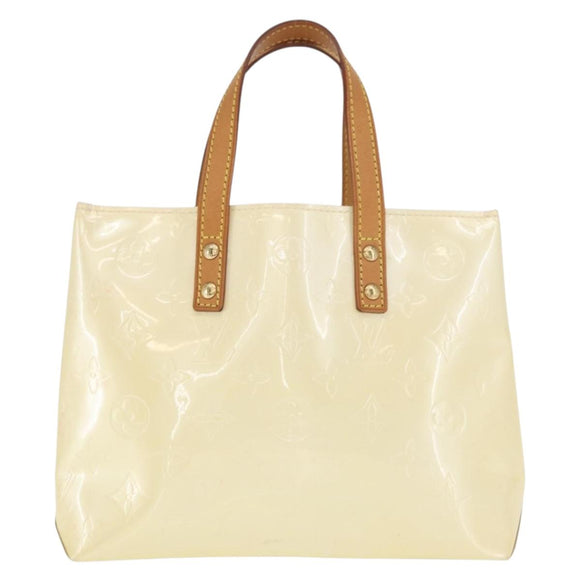 LOUIS VUITTON Monogram Vernis Reade PM Hand Bag Perle M91336 LV Auth ka1854