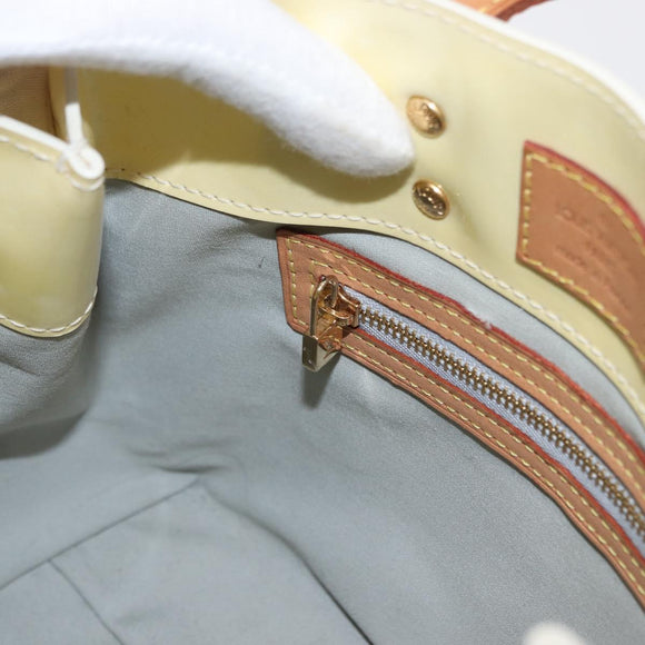 LOUIS VUITTON Monogram Vernis Reade PM Hand Bag Perle M91336 LV Auth ka1854