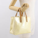 LOUIS VUITTON Monogram Vernis Reade PM Hand Bag Perle M91336 LV Auth ka1854-23