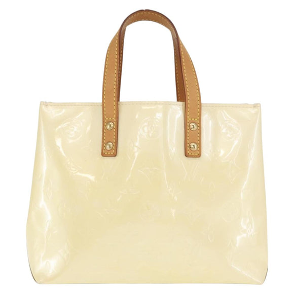 LOUIS VUITTON Monogram Vernis Reade PM Hand Bag Perle M91336 LV Auth ka1854