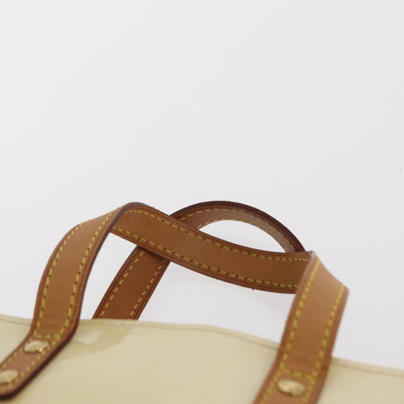LOUIS VUITTON Monogram Vernis Reade PM Hand Bag Perle M91336 LV Auth ka1854