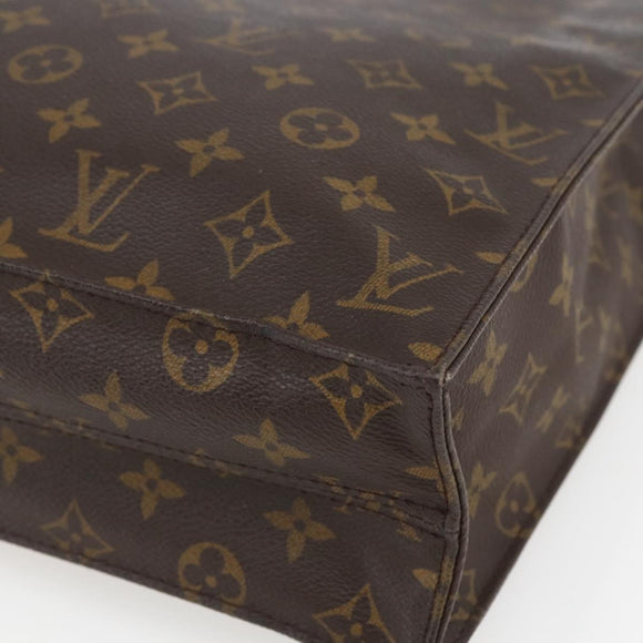 LOUIS VUITTON Monogram Sac Plat Hand Bag M51140 LV Auth ka1860