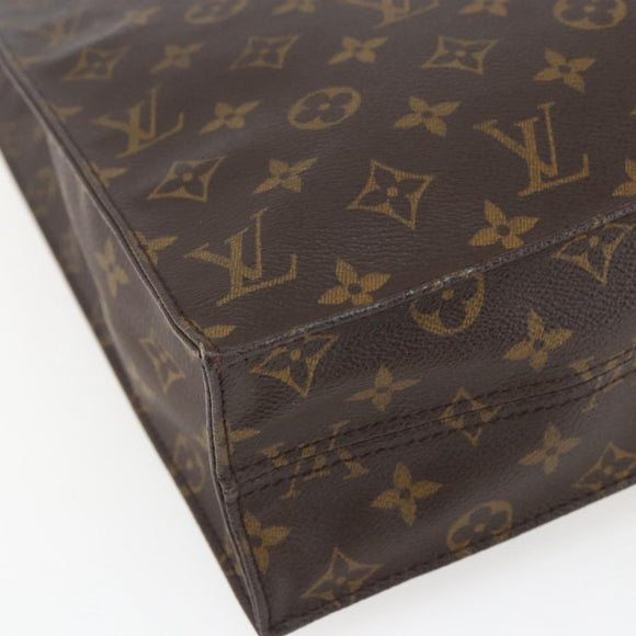 LOUIS VUITTON Monogram Sac Plat Hand Bag M51140 LV Auth ka1860