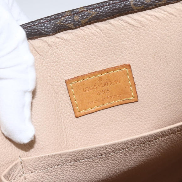 LOUIS VUITTON Monogram Sac Plat Hand Bag M51140 LV Auth ka1860
