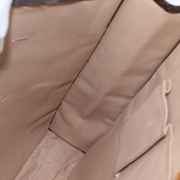 LOUIS VUITTON Monogram Sac Plat Hand Bag M51140 LV Auth ka1860