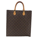 LOUIS VUITTON Monogram Sac Plat Hand Bag M51140 LV Auth ka1860-2
