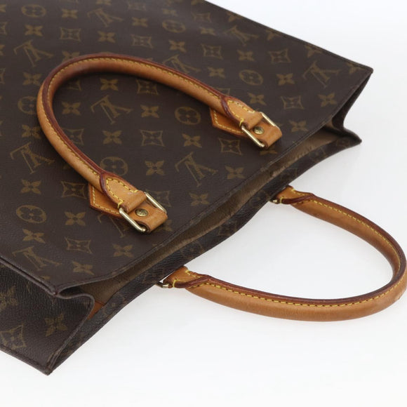 LOUIS VUITTON Monogram Sac Plat Hand Bag M51140 LV Auth ka1860