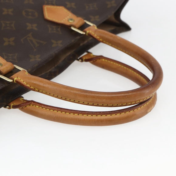 LOUIS VUITTON Monogram Sac Plat Hand Bag M51140 LV Auth ka1860