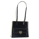 Salvatore Ferragamo Gancini Tote Bag Patent leather Black Gold Auth ka1865-1