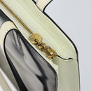 Salvatore Ferragamo Gancini Tote Bag Patent leather Black Gold Auth ka1865-15