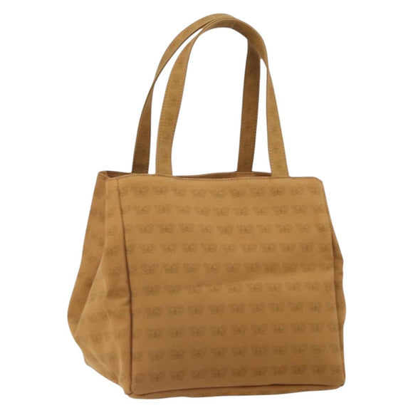 BOTTEGA VENETA Hand Bag Canvas Brown Gold Auth ka1866