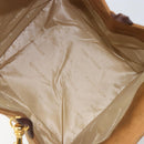 BOTTEGA VENETA Hand Bag Canvas Brown Gold Auth ka1866-10