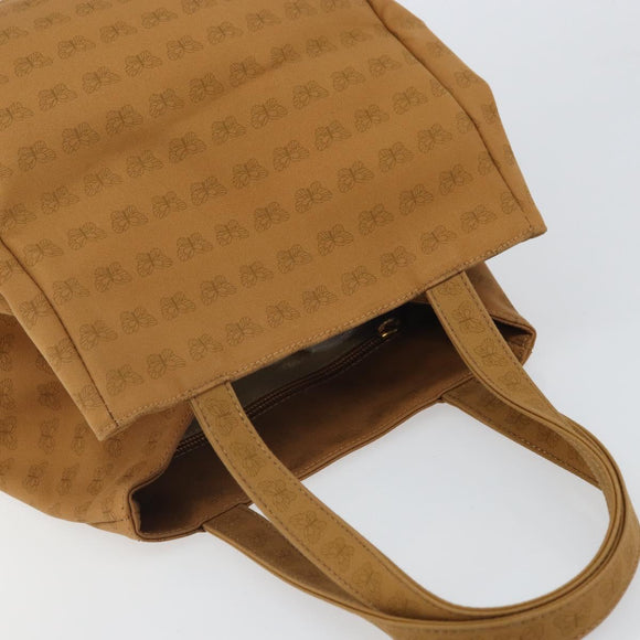 BOTTEGA VENETA Hand Bag Canvas Brown Gold Auth ka1866