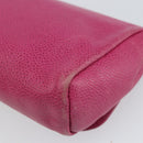 CHANEL Pouch Caviar Skin Pink Gold CC Auth ka1871-10