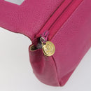 CHANEL Pouch Caviar Skin Pink Gold CC Auth ka1871-14